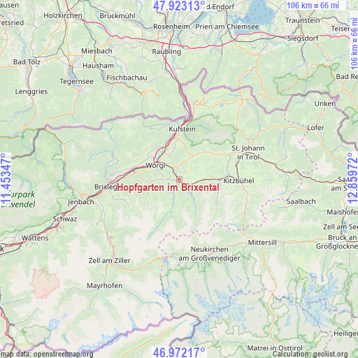 Hopfgarten im Brixental on map