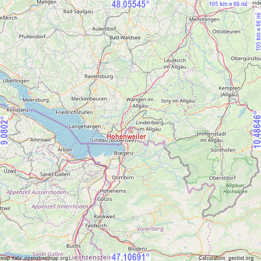 Hohenweiler on map