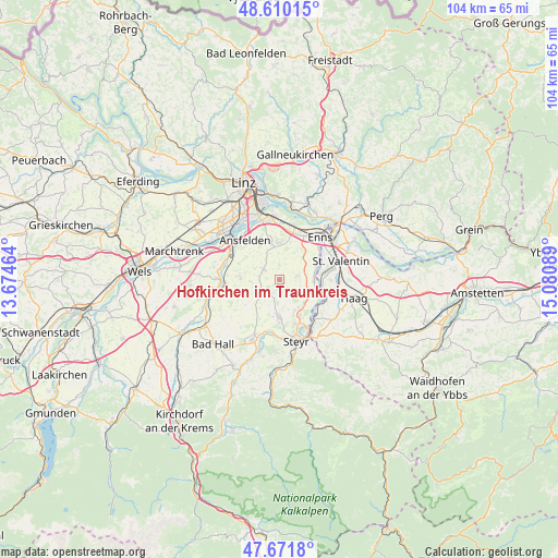 Hofkirchen im Traunkreis on map