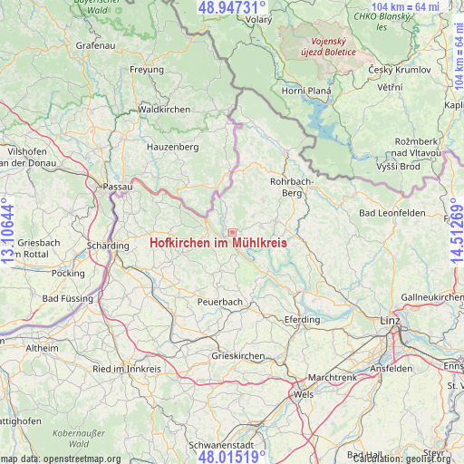 Hofkirchen im Mühlkreis on map