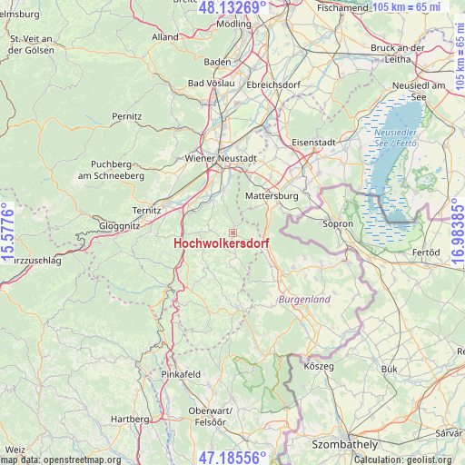 Hochwolkersdorf on map