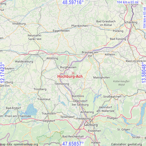 Hochburg-Ach on map