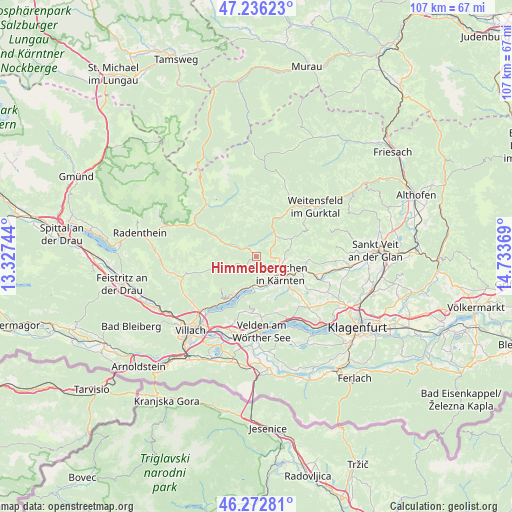 Himmelberg on map