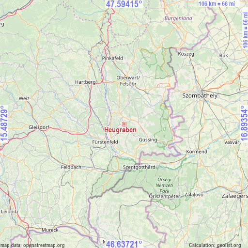 Heugraben on map