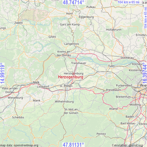 Herzogenburg on map