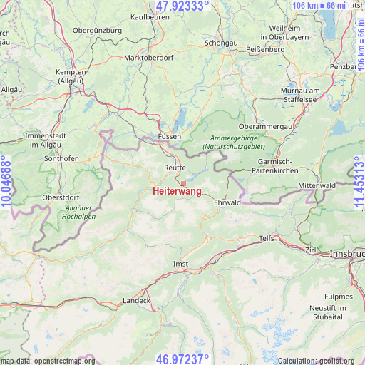 Heiterwang on map