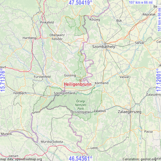 Heiligenbrunn on map