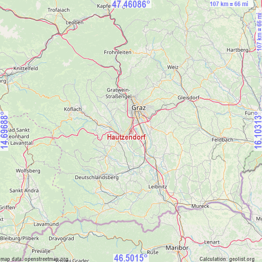 Hautzendorf on map