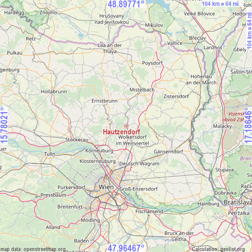 Hautzendorf on map