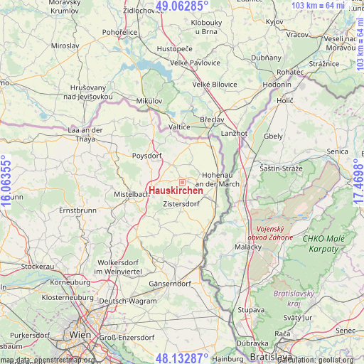 Hauskirchen on map