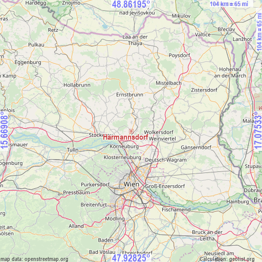 Harmannsdorf on map