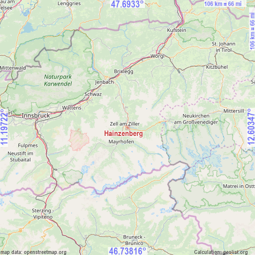 Hainzenberg on map