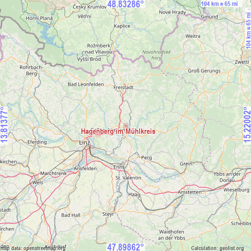Hagenberg im Mühlkreis on map