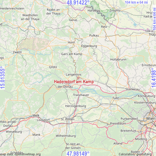Hadersdorf am Kamp on map