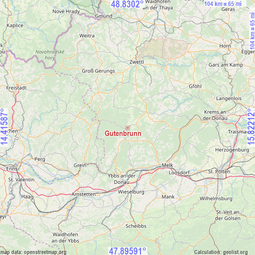 Gutenbrunn on map