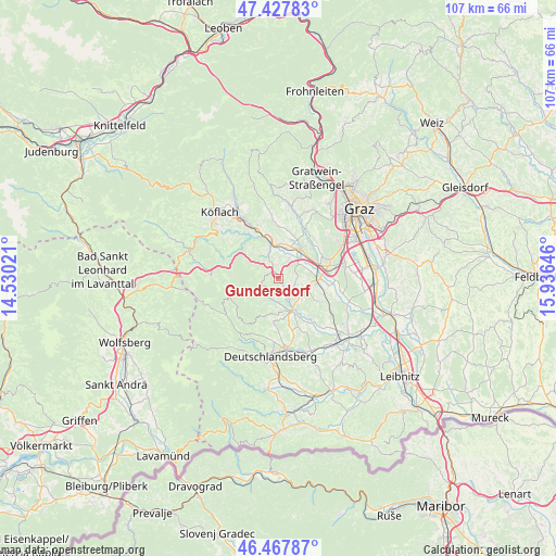 Gundersdorf on map