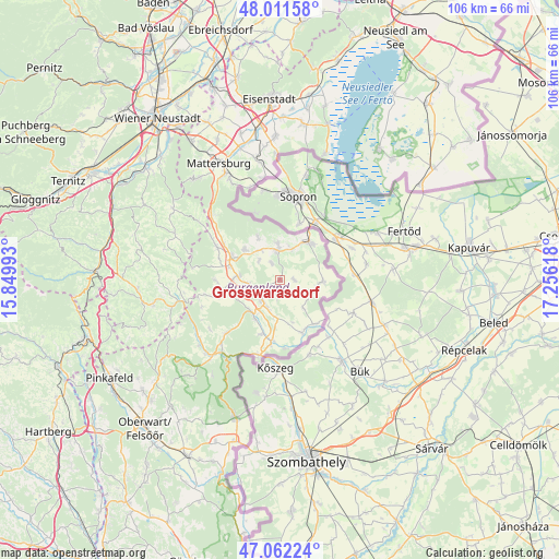 Grosswarasdorf on map