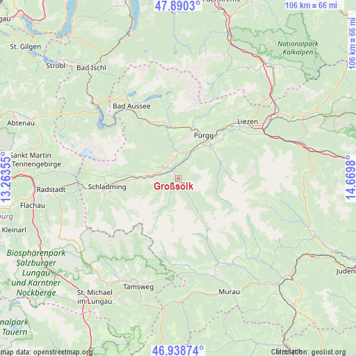 Großsölk on map