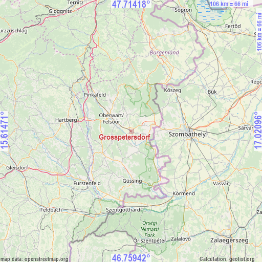 Grosspetersdorf on map