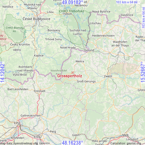 Grosspertholz on map