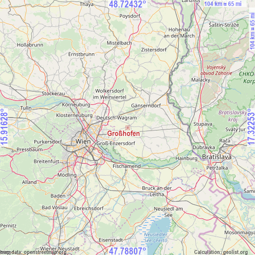 Großhofen on map