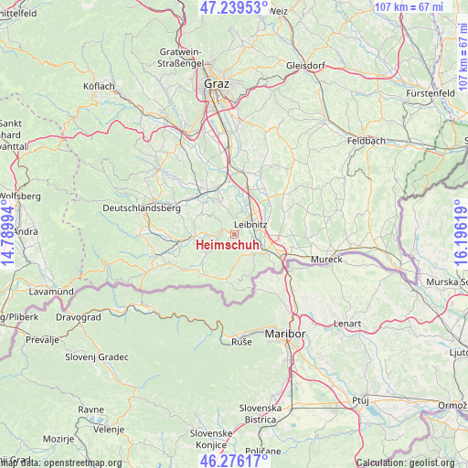 Heimschuh on map