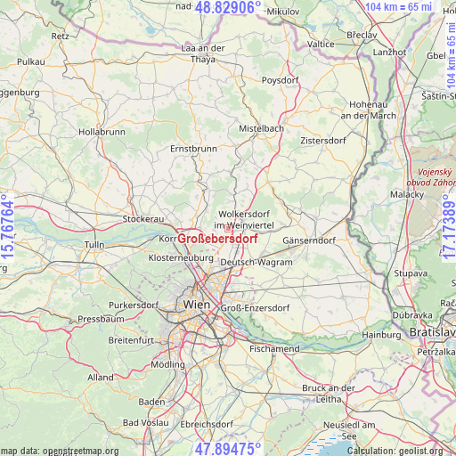 Großebersdorf on map