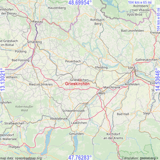 Grieskirchen on map