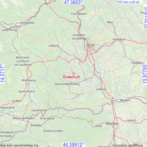 Graschuh on map