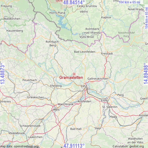 Gramastetten on map