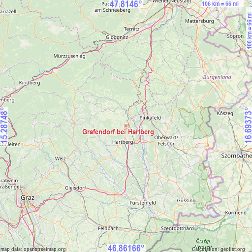 Grafendorf bei Hartberg on map