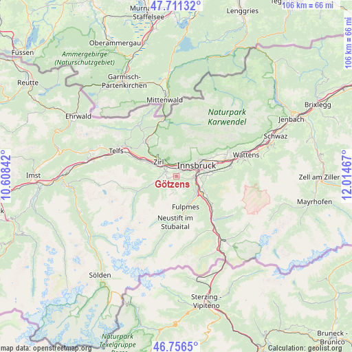 Götzens on map