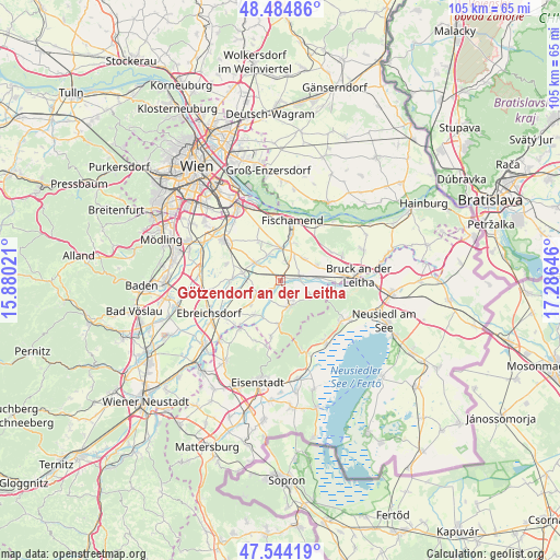 Götzendorf an der Leitha on map