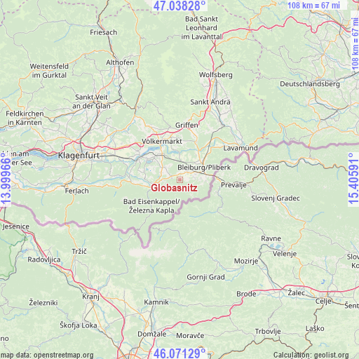 Globasnitz on map