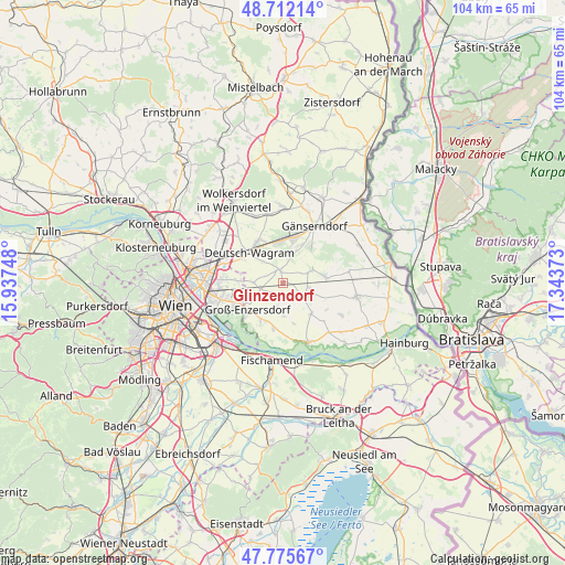 Glinzendorf on map