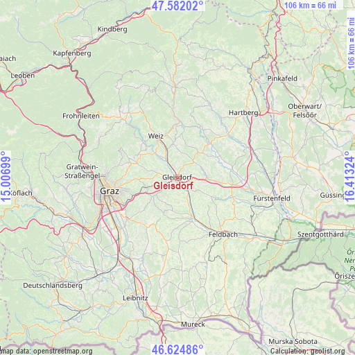 Gleisdorf on map