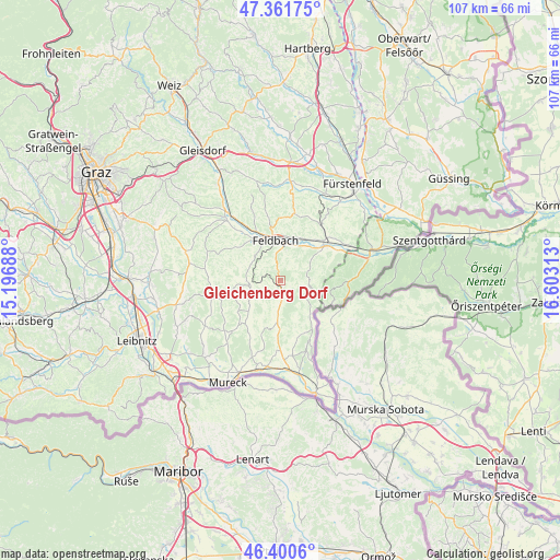 Gleichenberg Dorf on map