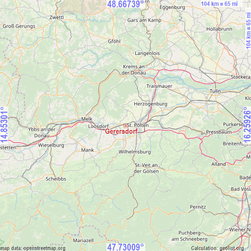 Gerersdorf on map