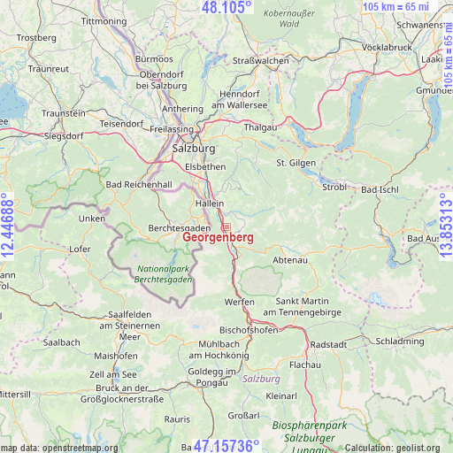 Georgenberg on map