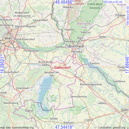 Gattendorf on map