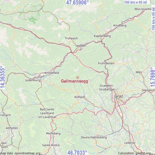 Gallmannsegg on map