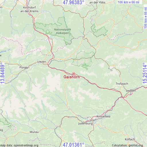 Gaishorn on map