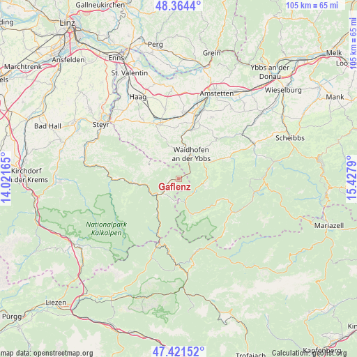 Gaflenz on map
