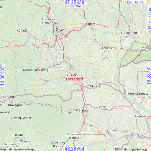Gabersdorf on map