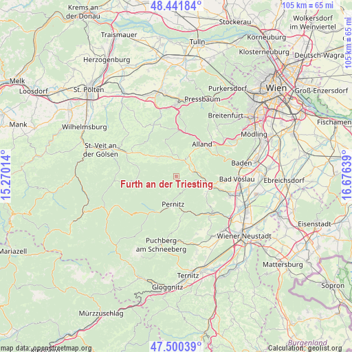 Furth an der Triesting on map