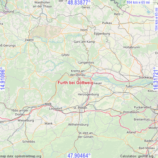 Furth bei Göttweig on map
