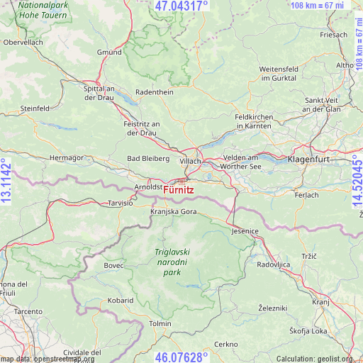 Fürnitz on map