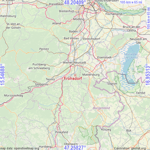 Frohsdorf on map