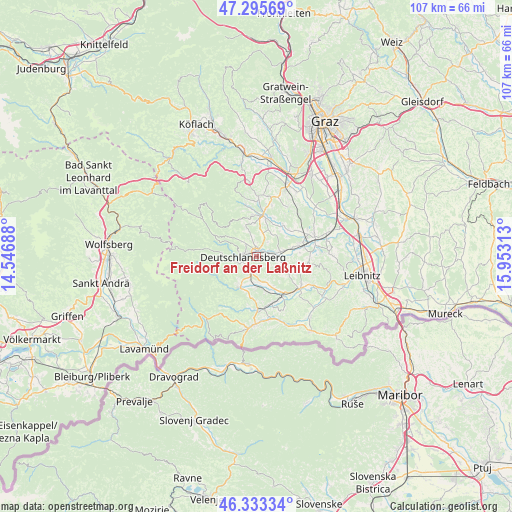 Freidorf an der Laßnitz on map