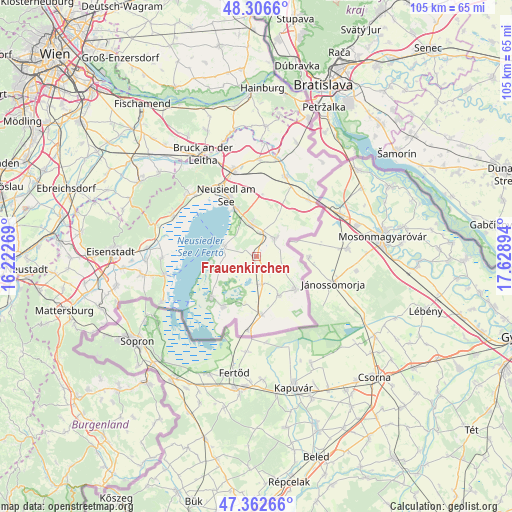 Frauenkirchen on map